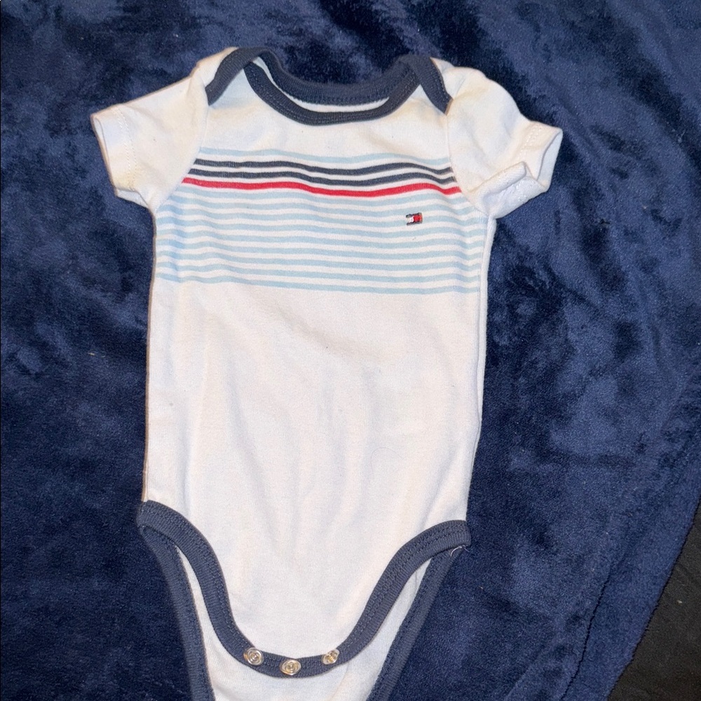 Tommy Hilfiger Baby Bodysuit - White, Blue, and Red